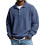 Lightweight Waffles Knit Texture Long Sleeve-dark blue XL 1
