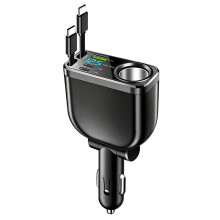 Adaptateur d'alimentation de voiture 66W, 3 ports de charge pour