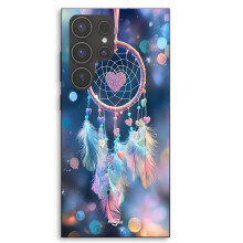 Capa de telefone - MANIACASE - Samsung Galaxy S24 Ultra - Apanhador de sonhos rosa e azul - Preto