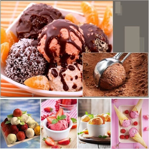 3er-Set Eiskugelportionierer, Edelstahl-Eiskugelportionierer für Kekse, Eiscreme und Sorbets 1