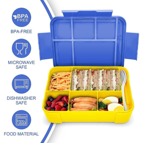 Παιδικό Φαγητό, Φαγητό σε κουτί – Κουτί Bento 1300ML χωρίς BPA με 5 διαμερίσματα 2
