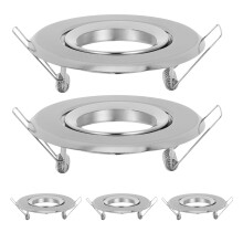 5Pcs Silver Recessed Light Trim Ring Holder for Mr16 Gu10 Spotlights
