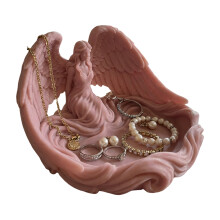 Elegant Angel Wing Shape Tray Accessory Organizers Plastic-Pink