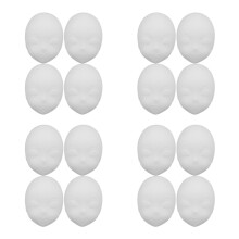 16St Witte Plastic Maskers Full Face Voor Knutselen En Verkleedfeest