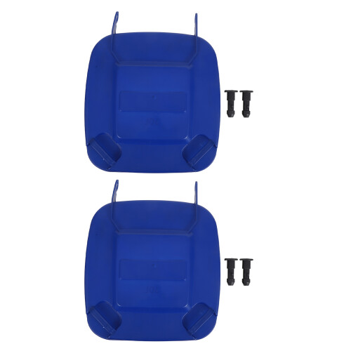 2Pcs Plastic Trash Can Lid Blue Waste Container Cover for Home