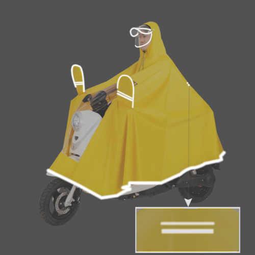 Pyöräilysadeponcho heijastavalla raidalla DarkBlue 7XL 2