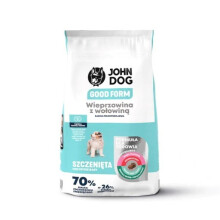 Cibo secco per cani John Dog GOOD Puppy, gusto maiale e manzo, 12 kg.