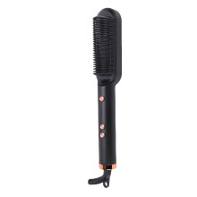 Schwarzer Ionen-Haarkamm-Styler, 6 Temperaturstufen, EU 110-240V