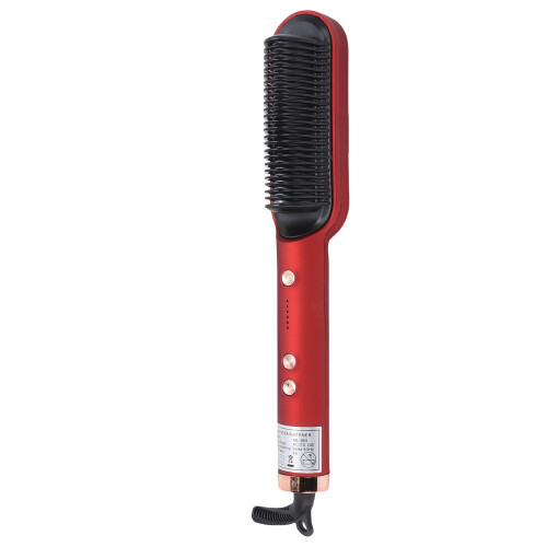 Ionen-Haarbürste, 6-Temp PTC, rot, EU 110-240V