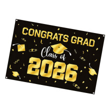 Trendy 2026 afstudeerachtergrond, perfect voor foto- en-Zwart