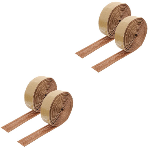 4 Moulure Adhésive Mousse Protection Coins Marron