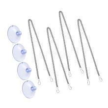 Elegante Glas-Hängeketten und Saughaken für gerahmte