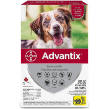Bayer Advantix Spot-On 2,5 ml 4 tubi per cani contro le zecche da 10 a 25 kg