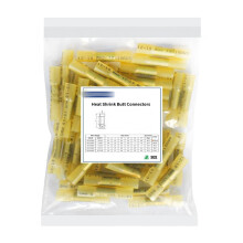 Connecteurs de câbles thermorétractables, 100 pièces,-Jaune