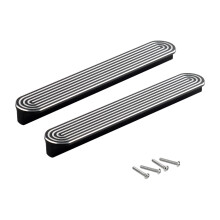 Poignées de placard de cuisine avec-noir et blanc 200mm