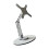 Foldable Double Arm Monitor Stand with-Silver Base 175mm 1