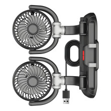 Flexible Windshield affixed Fan With Double fan And Convenient
