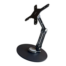 Adjustable Aluminum Desk Mount Monitor Stand-Black Base 155mm