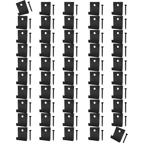 1Set Premiums Rustless Steel Concealed Deck Clip For-Black