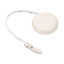 Beiges PU-Leder-Körpermaßband mit doppelter Skala 59in/150cm