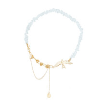 Unieke gelaagde ketting met vogelcharme en sprankelend trendy