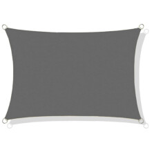Voile d'ombrage imperméable en Cordura 3x2m gris foncé