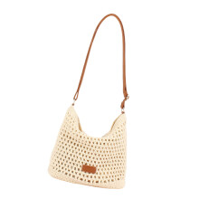 Elegante geweven tas in etnische stijl, katoenen-Beige