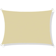 Voile d'ombrage imperméable en corde 4 x 3 m beige