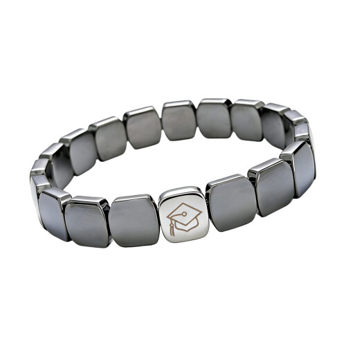 Bracelet en pierre d'hématite inspiré du capuchon de-Argent