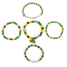 Veelkleurige voetbalkralenarmband met verstelbare-Sectie 3
