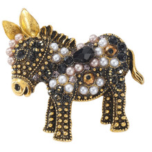 Magnifique broche d'âne Vintage, Badge en strass avec détails
