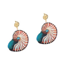 Artistic Sea Inspired Dangle Earrings Comfortable-Dark Brown