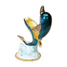 Organisateurs de bijoux décoratifs en forme de dauphin avec-Bleu