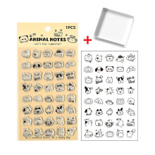 Journaling Stamper With Ergonomic Acrylic Handle-animal notes