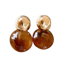 Boucles d'oreilles sophistiquées au look vintage dans des-rond