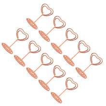 Clip pour mémo et Photo plaqué, 10 pièces, porte-cartes-or rose