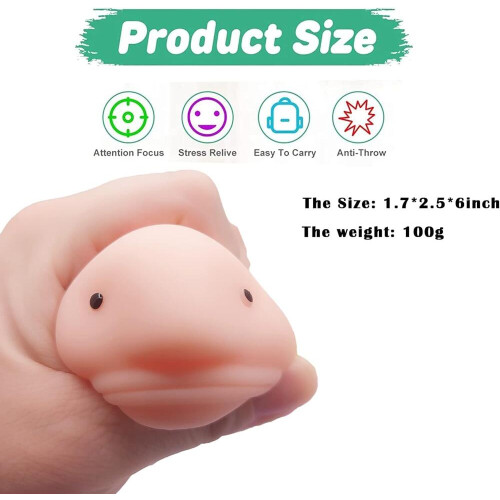 Παιχνίδι Blobfish, Τραβήξτε, Τεντώστε και Σφίξτε το Στρες, Χαριτωμένο παιχνίδι ψα 2