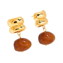 Unique Artistic Drop Earrings Stainless Steel And-JDE0109029