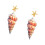 Boucles d'oreilles pendantes inspirées de la mer-Marron clair 1