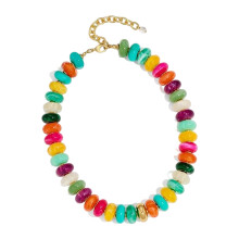 Regenboog acryl kralenketting Stevig en comfortabel unisex-kleur