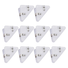 10 stuks plastic driehoekige clips voor documenten foto's-Wit
