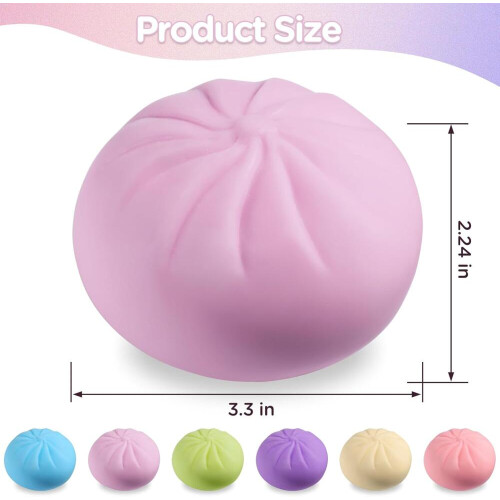 (Κίτρινο) Ζυμαρικά Squishy, Viral Bao Bun Squeeze Toy, Ανακούφιση από το Στρες Fidget για Μυστη 1