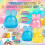 τεμάχια παιχνίδια Squishy Bunny Fidgets, μπάλες στρες Doh Bunny για ενήλικες, χαριτωμένα πα 2