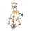 Cute Letter Keyring Star Moon Charm Alloy Initial Bag-T type 1