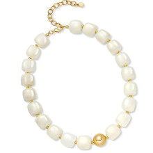 Rainbow Resin Bead Necklace Sturdy And Comfortable Unisex-Beige