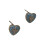 Unique Heart And Crosses Studs Earrings Decorated With-A 1