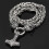 Joia viking Martelo de Thor com colar de couro Prata  90 cm 3