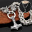 Joia viking Martelo de Thor com colar de couro Prata  90 cm 4