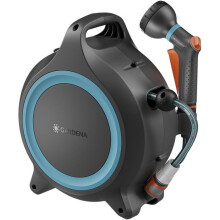 DĂ©vidoir automatique portable - GARDENA - MoveMatic - Tuyau de 12,5 m Ă 8,5 mm + Tuyau de raccordement de 1,5 m + Pistoletâarrosoir