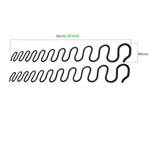 Conjunto de 4 molas de substituição para sofá, 50 cm (20 polegadas), com 8 ganchos em S – Kit de reparo de molas onduladas de alta res 1